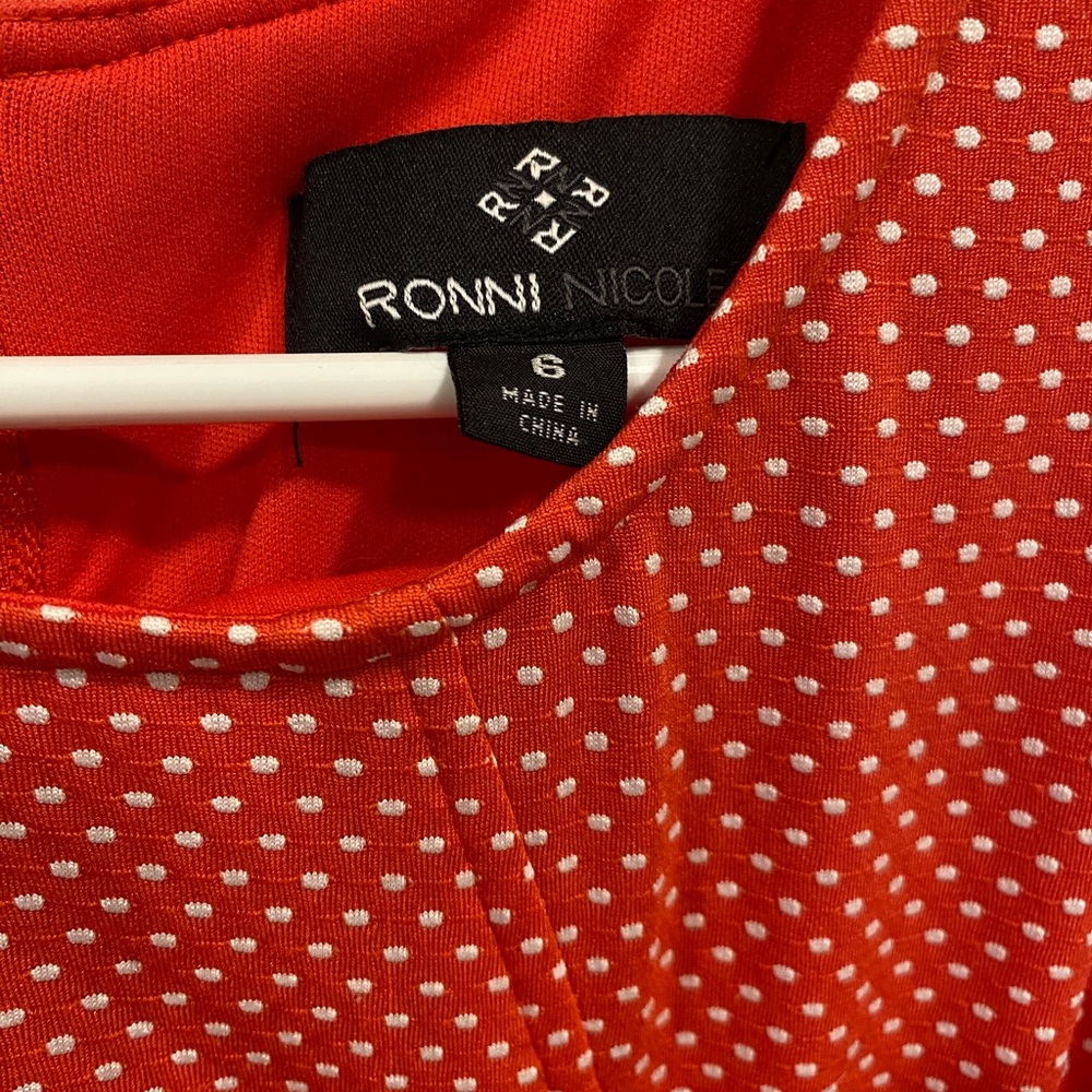 Ronni Nicole Red and White Polka Dot Dress - Picture 3 of 3